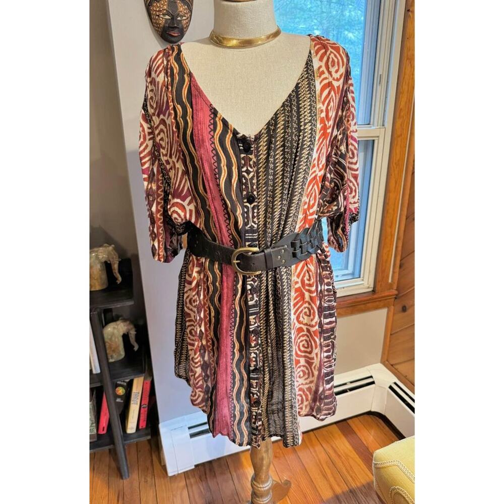 Vintage Oversized Tribal Patterned Shirt/Dress